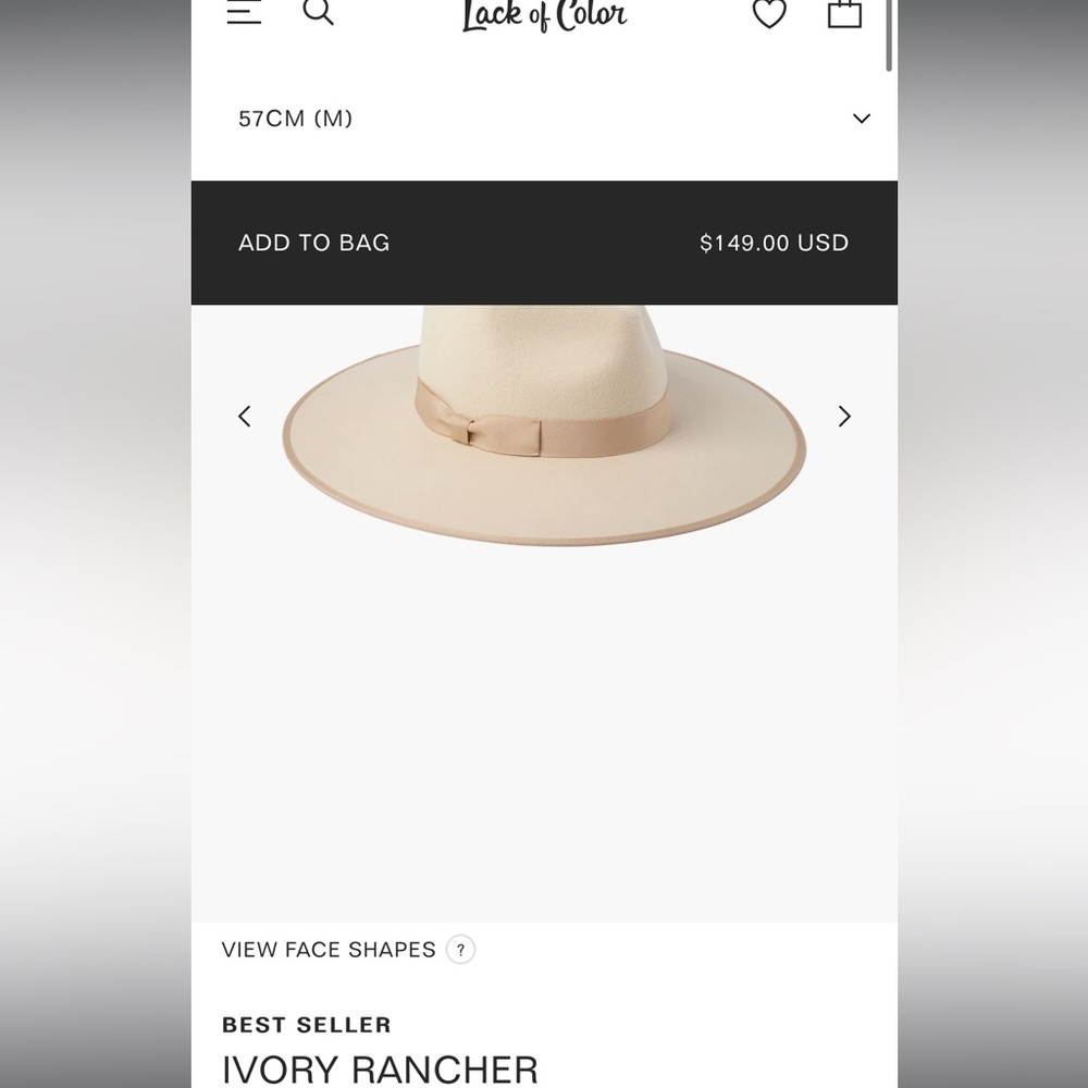 Lack of color hat